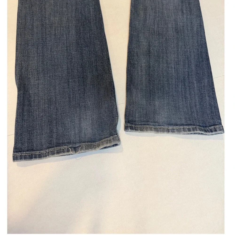 Miss Me Bootcut Jeans Blue Embroidered Crystal Embellished Size 29 - Picture 11 of 14